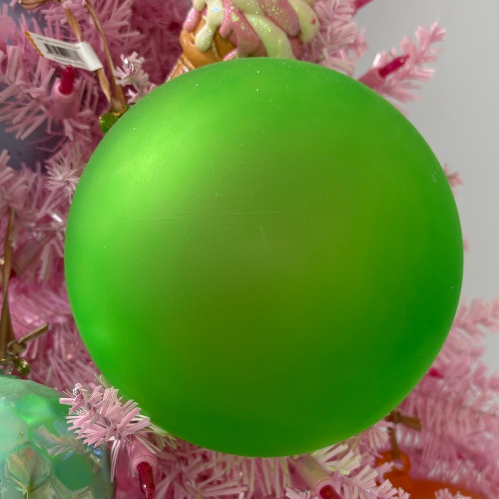 Glitterville rainbow frosted ball orn